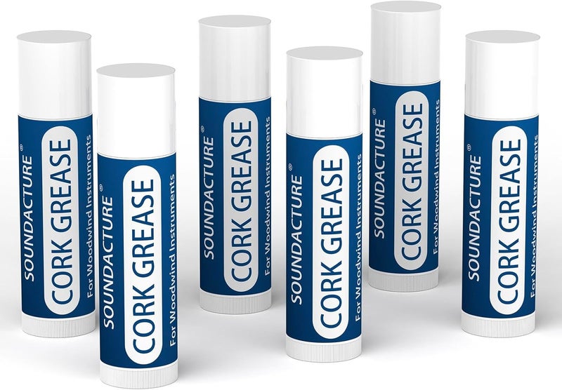 SOUNDACTURE 6PCS Cork Grease for Clarinet, Saxophone, Alto Sax, Woodwind Instrument Maintenance, Lubricant for Cork Joints, Easy-to-Use Grease Tube for Woodwind Care - Image 1